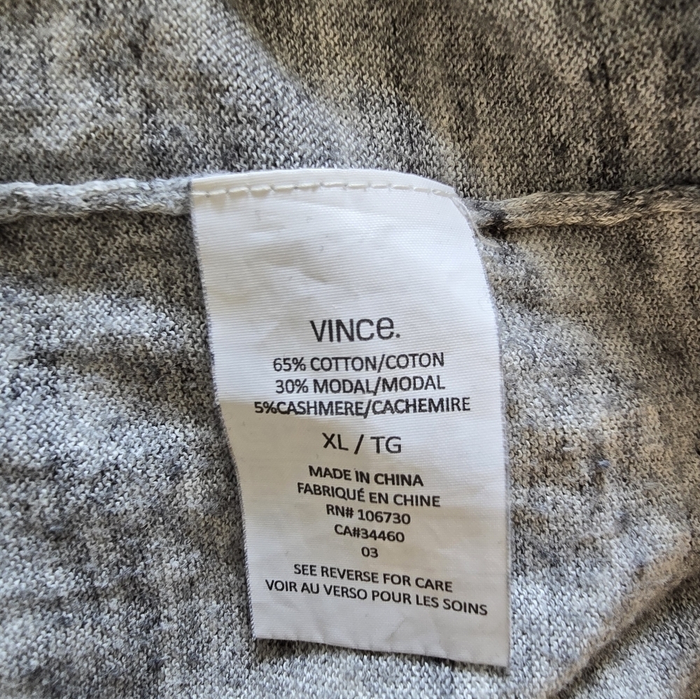 Vince Men's Gray and Black Raglan Sweater XL - Picture 5 of 8